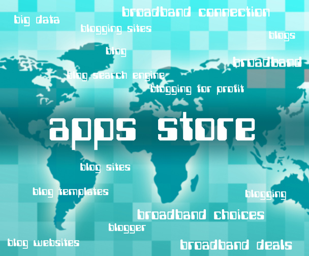 Apps Store reprezentuje oprogramowanie i aplikacje - Zdjęcie, obraz
