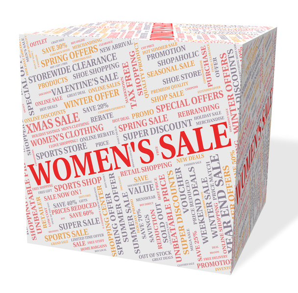 Prodej dámské ukazuje maloobchodní propagace a nabídky - Fotografie, Obrázek