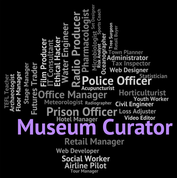 Museum Curator Indicates Archive Curators And Job - Photo, Image
