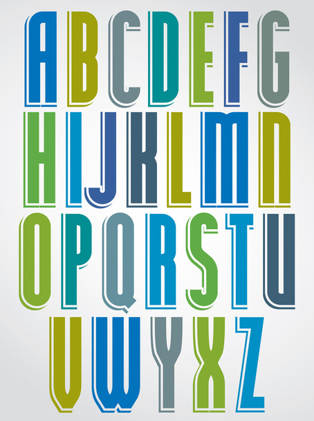 Colorful animated font - Vector, afbeelding