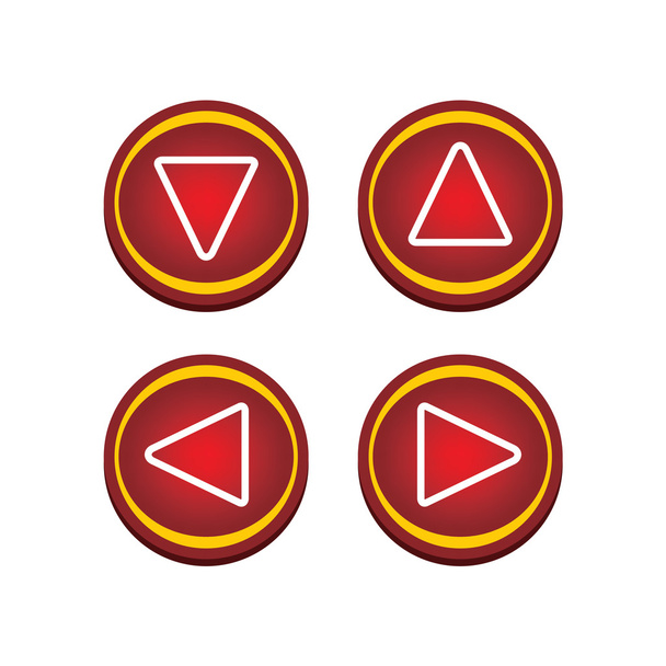 arrows red  buttons - Vector, Image