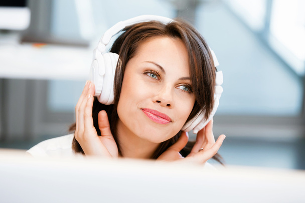 Woman in headphones - Photo, image