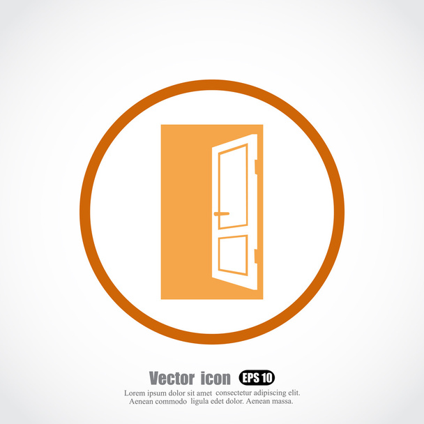 ícone da porta aberta
 - Vetor, Imagem
