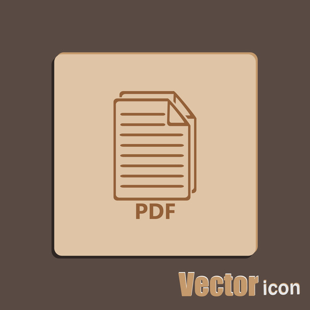 PDF dosyası simgesini - Vektör, Görsel