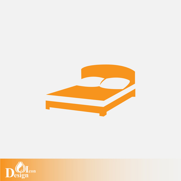 Icono cama doble
 - Vector, imagen