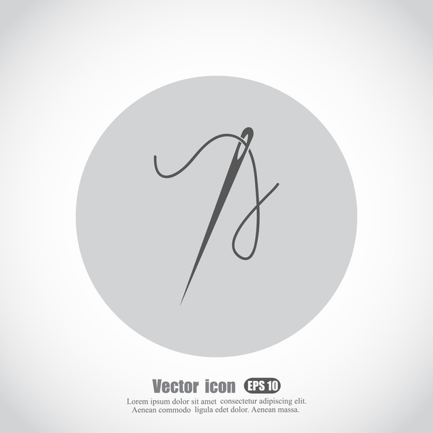 Icono de aguja e hilo
 - Vector, Imagen