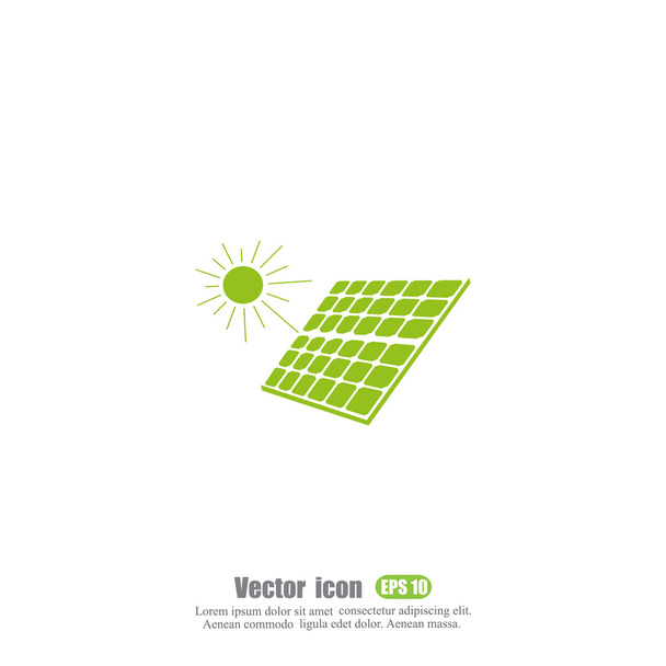 ícone do painel solar - Vetor, Imagem