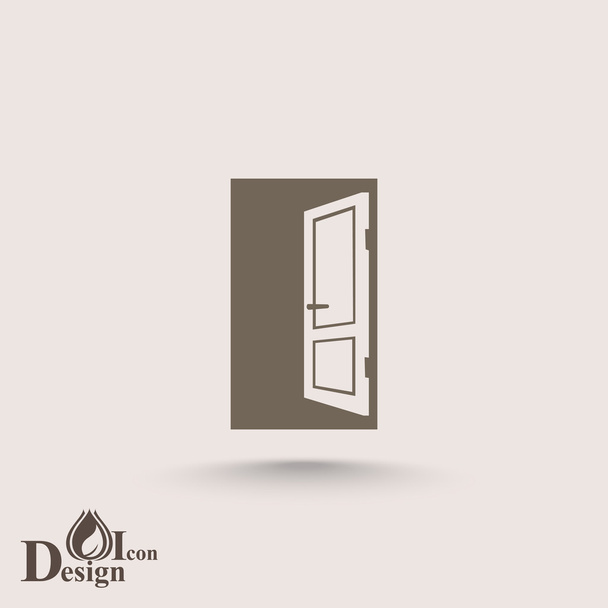 開かれたドアのアイコン - ベクター画像