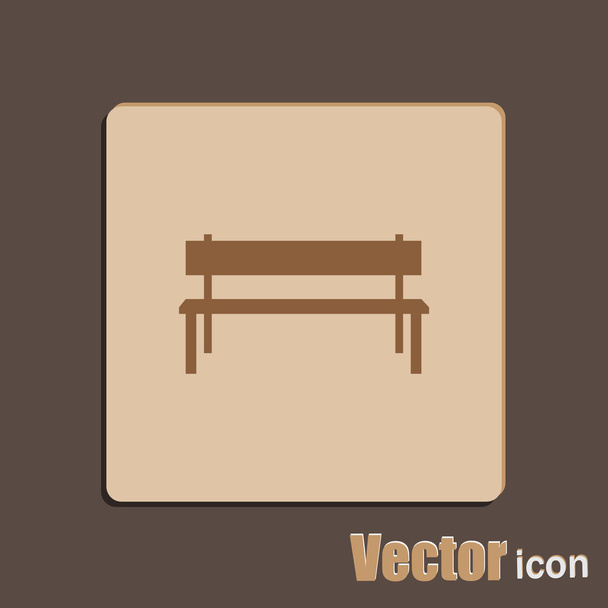 Icono de banco de madera
 - Vector, imagen