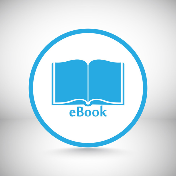 Elektronische boekpictogram - Vector, afbeelding