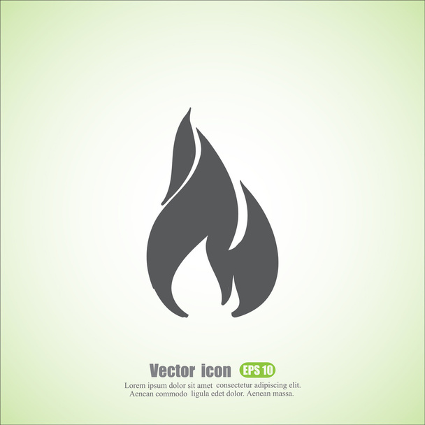 Płonącego ognia ikona - Wektor, obraz