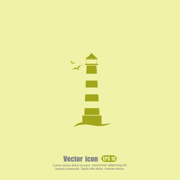 ikona latarni morskich - Wektor, obraz