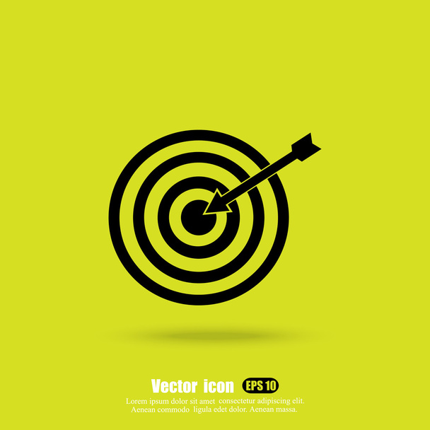 arrow in target icon - Vector, Image