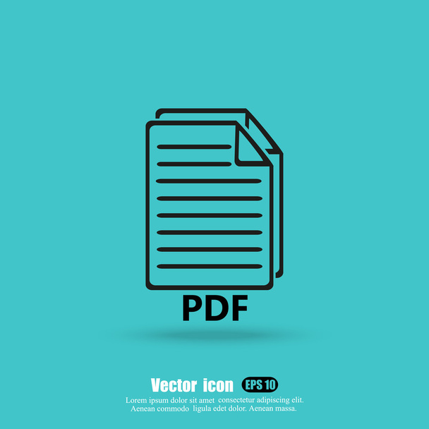 icono del archivo PDF
 - Vector, imagen