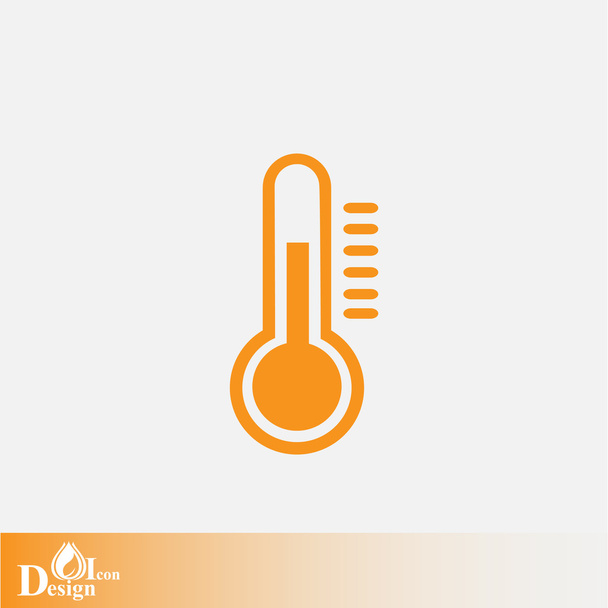 üveg hőmérő ikon - Vektor, kép