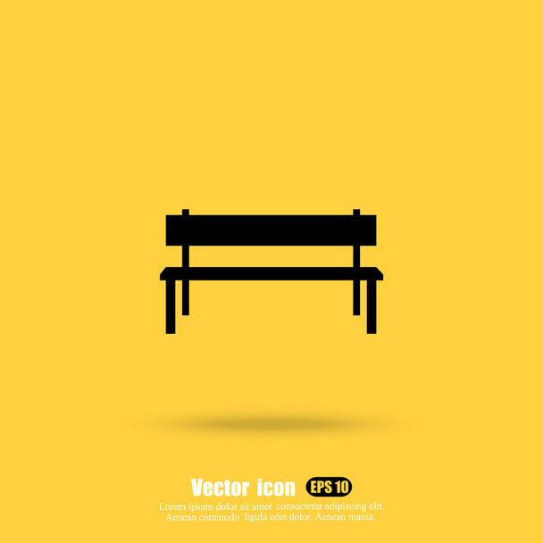 Иконка деревянной скамьи
 - Вектор,изображение