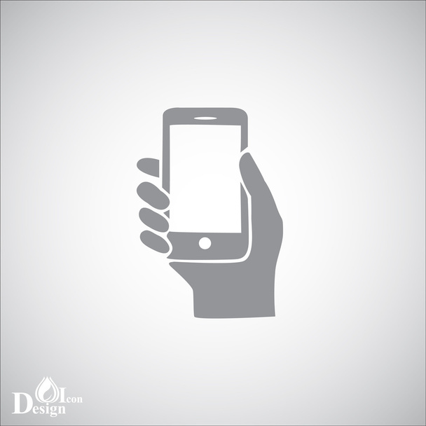 Icona del telefono cellulare in mano
 - Vettoriali, immagini
