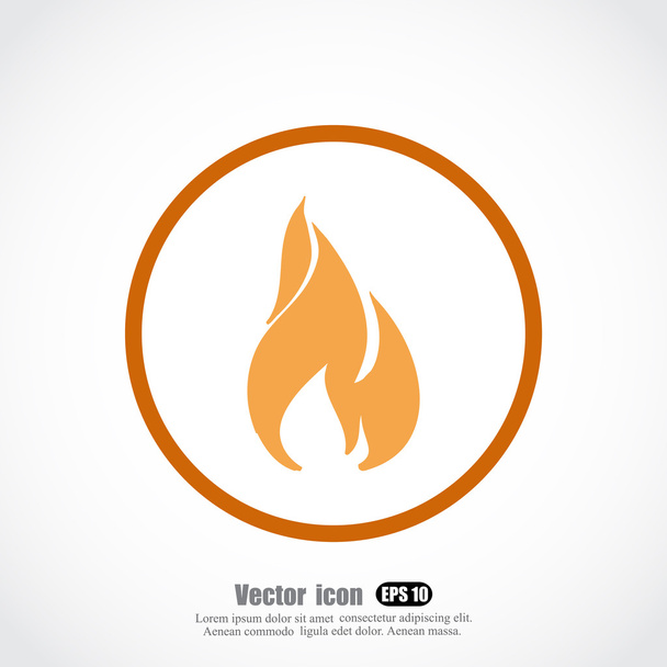 Палаючий вогонь значок
 - Вектор, зображення