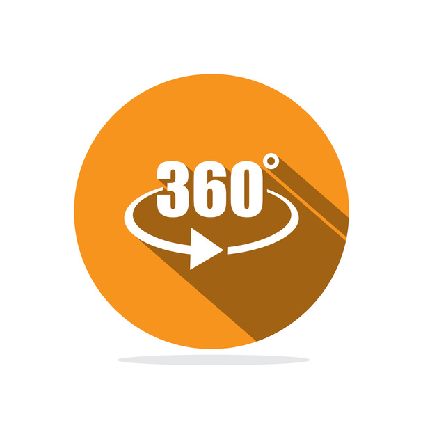 Angle 360 icône degrés - Vecteur, image