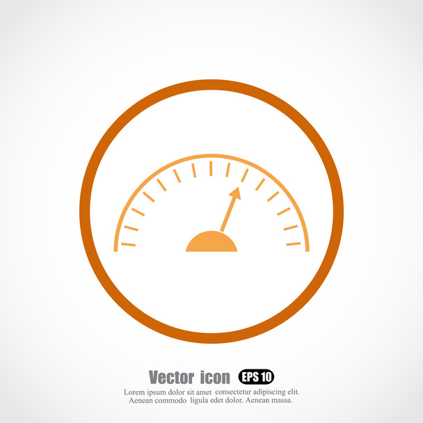Auto snelheidsmeter pictogram - Vector, afbeelding