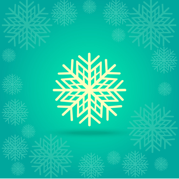 christmas snowflake icon - Vector, Image