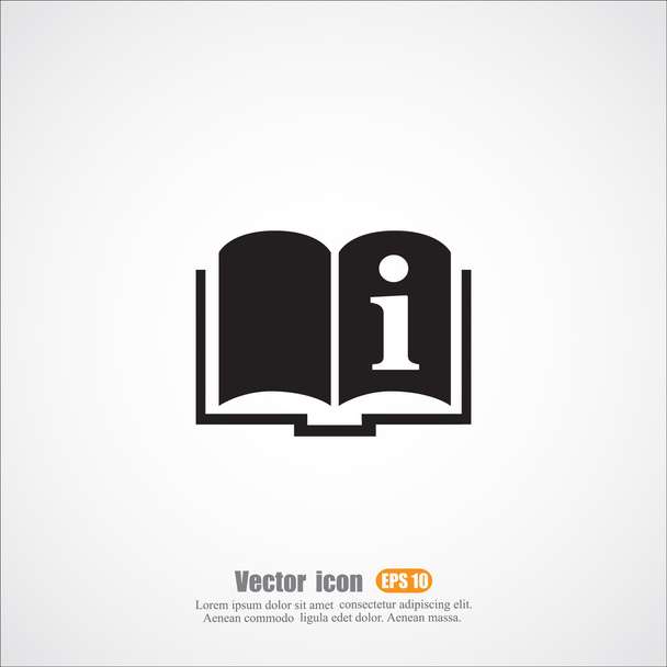 Icono libro de información
 - Vector, imagen