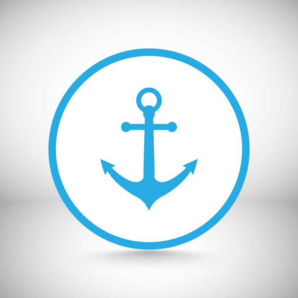 nautical anchor icon - Vector, Image