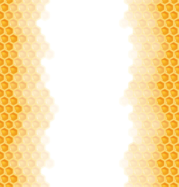 シームレスな蜂蜜の櫛の背景 - ベクター画像