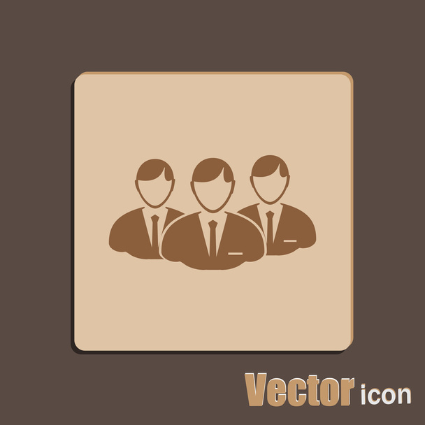 деловые люди, групповая икона
 - Вектор,изображение