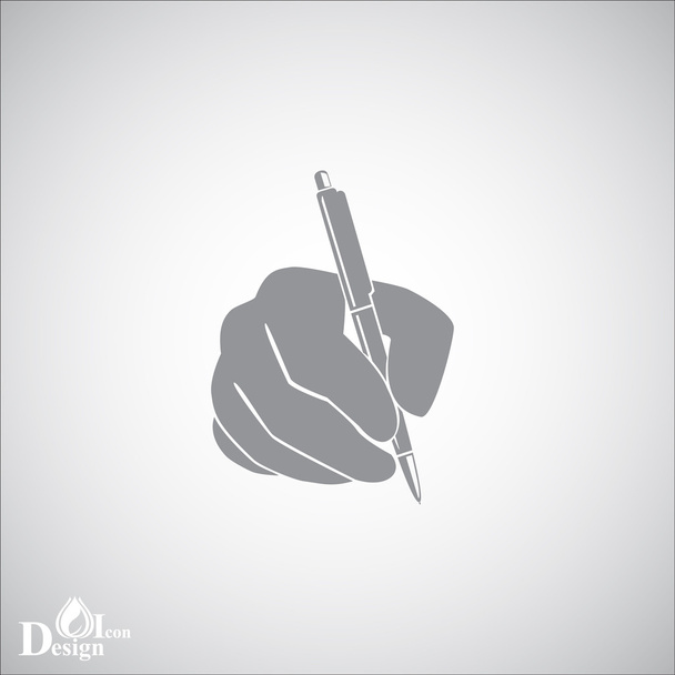 Eli kalem simgesi ile yazma - Vektör, Görsel