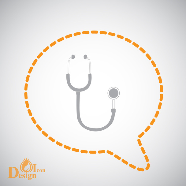 medical stethoscope icon - Vector, Image