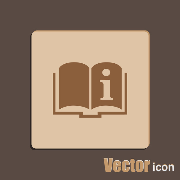 ikona książki informacyjnej - Wektor, obraz