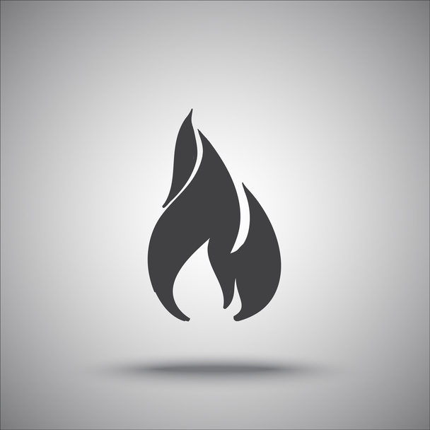 burning fire icon - Vector, Image