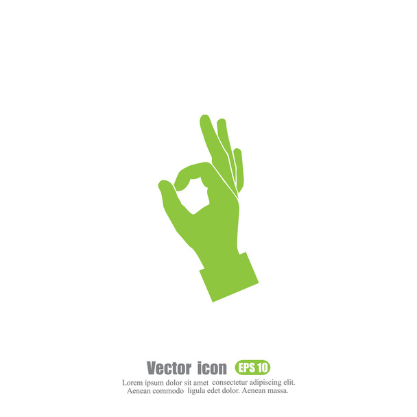 mão mostrando símbolo
 - Vetor, Imagem