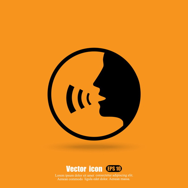 emberi beszéd ikonra - Vektor, kép
