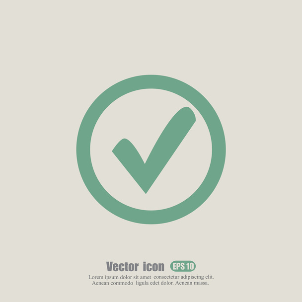 marca de verificación icono
 - Vector, Imagen