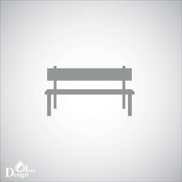 dřevěná lavice ikona - Vektor, obrázek