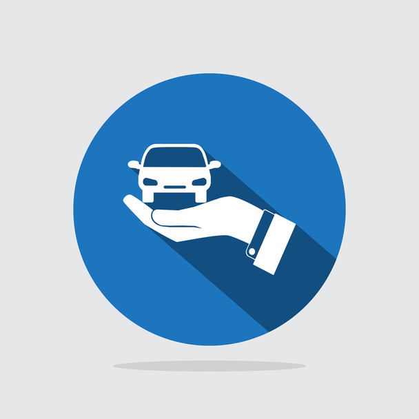 autó biztosítási ikon - Vektor, kép