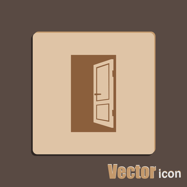 nyitott ajtó ikon - Vektor, kép