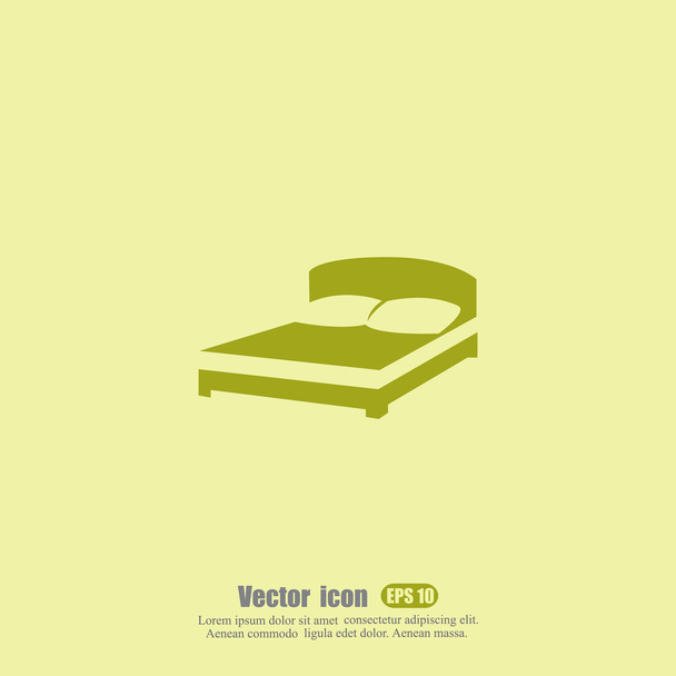 Manželská postel ikona - Vektor, obrázek