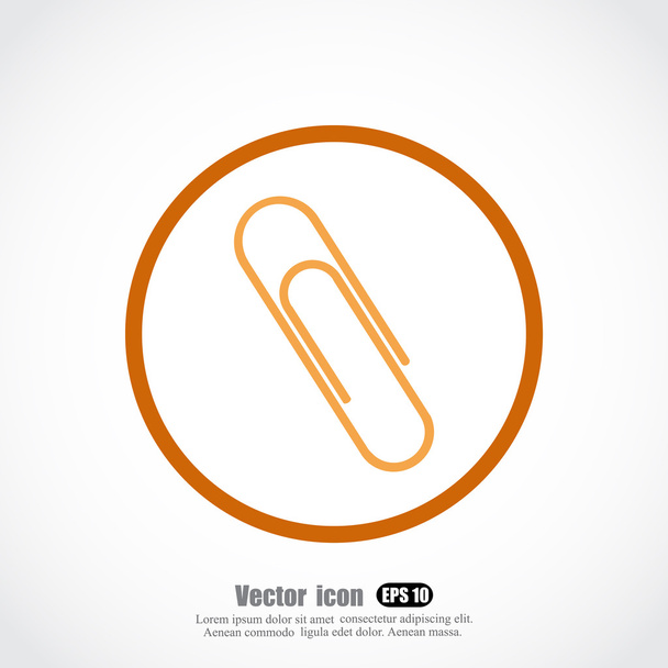 Paper clip icon - Vector, Image