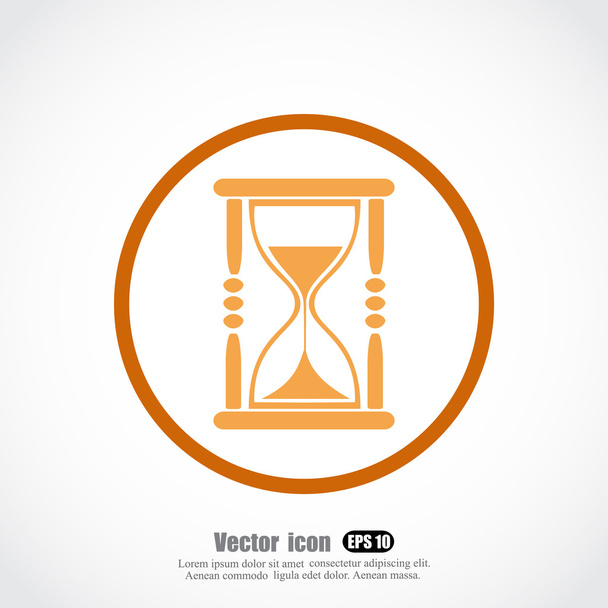 idő, homokóra ikonra - Vektor, kép