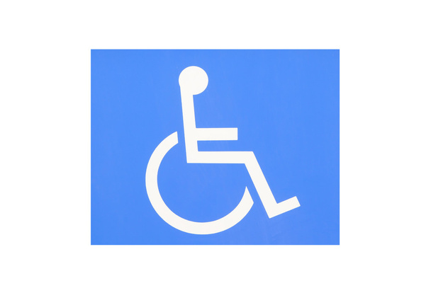 rolstoel parkeren teken - Foto, afbeelding