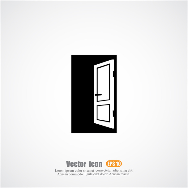 開かれたドアのアイコン - ベクター画像