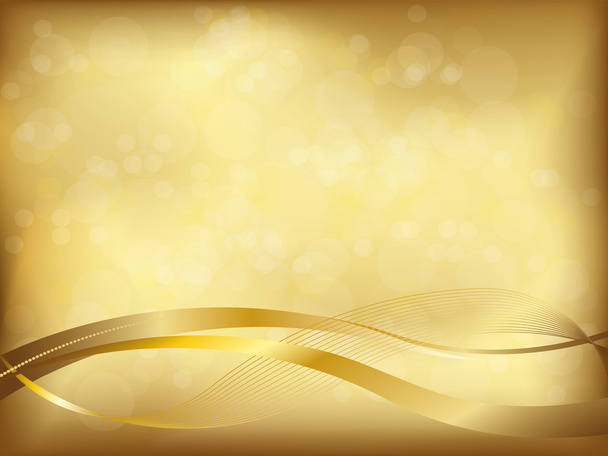 elegant golden backtround with blur, copy space - Vector, Image