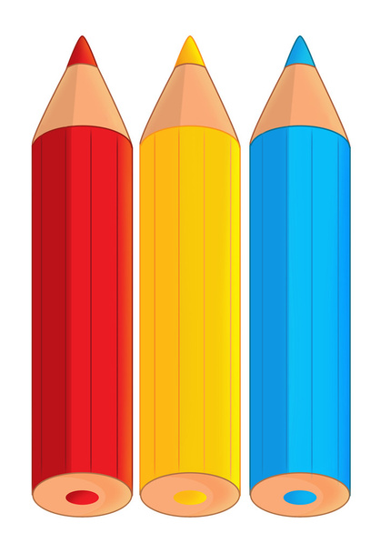 Cartoon element - coloring pencils - Foto, Imagen