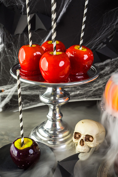 candy apples for Halloween party - Foto, imagen