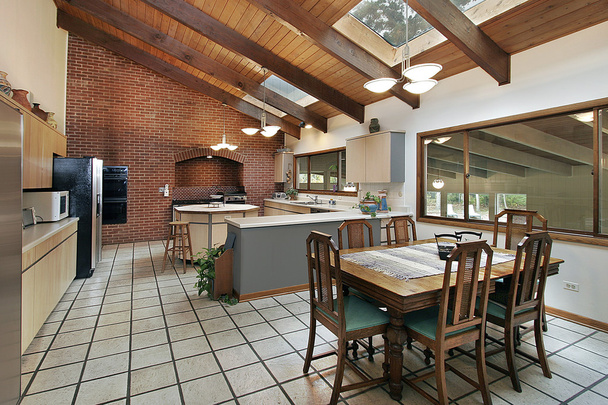 Large kitchen with skylights - Photo, Image
