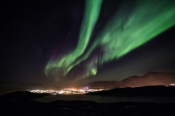 Greenlandic luzes do norte
 - Foto, Imagem