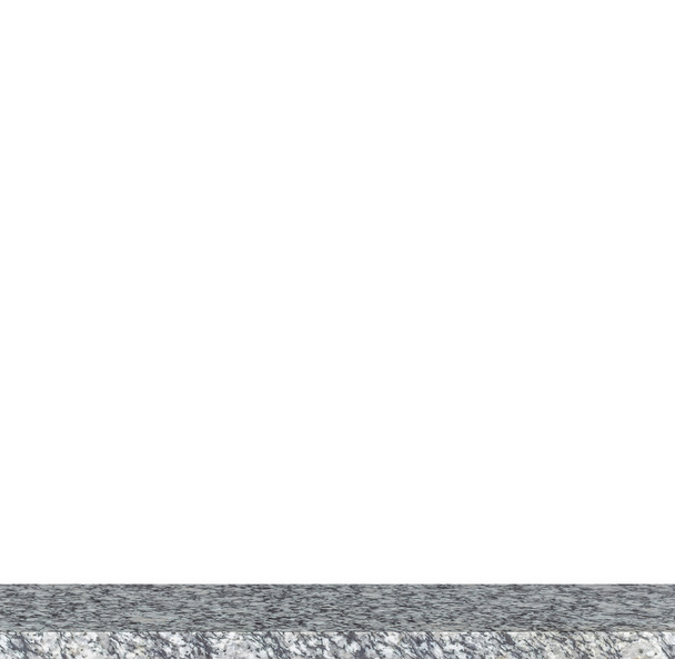 Порожня верхня частина полиць з натурального каменю ізольована на білому тлі
 - Фото, зображення